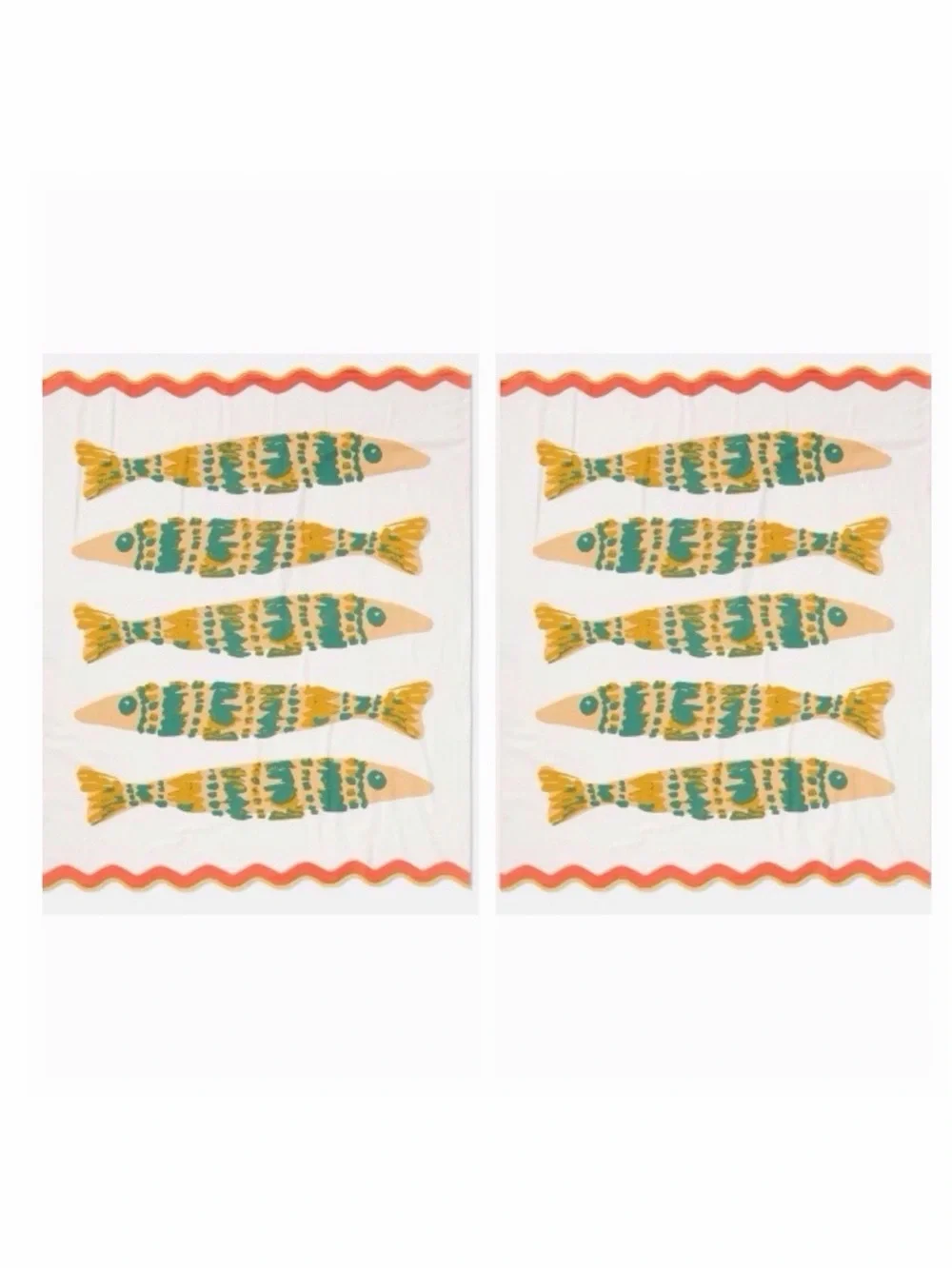 Threshold Design Fish Oversized JUMBO Beach Towel - 72” x 60” - 2 Count